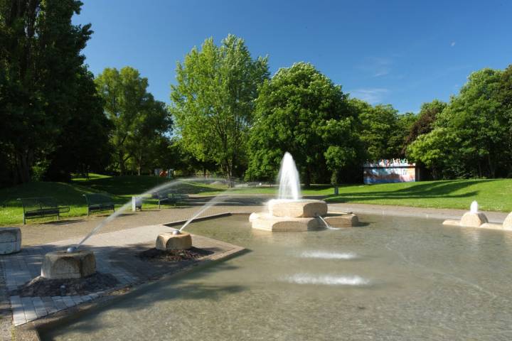 Spielplatz Wasserspielplatz Hartenberg-Park in Mainz
